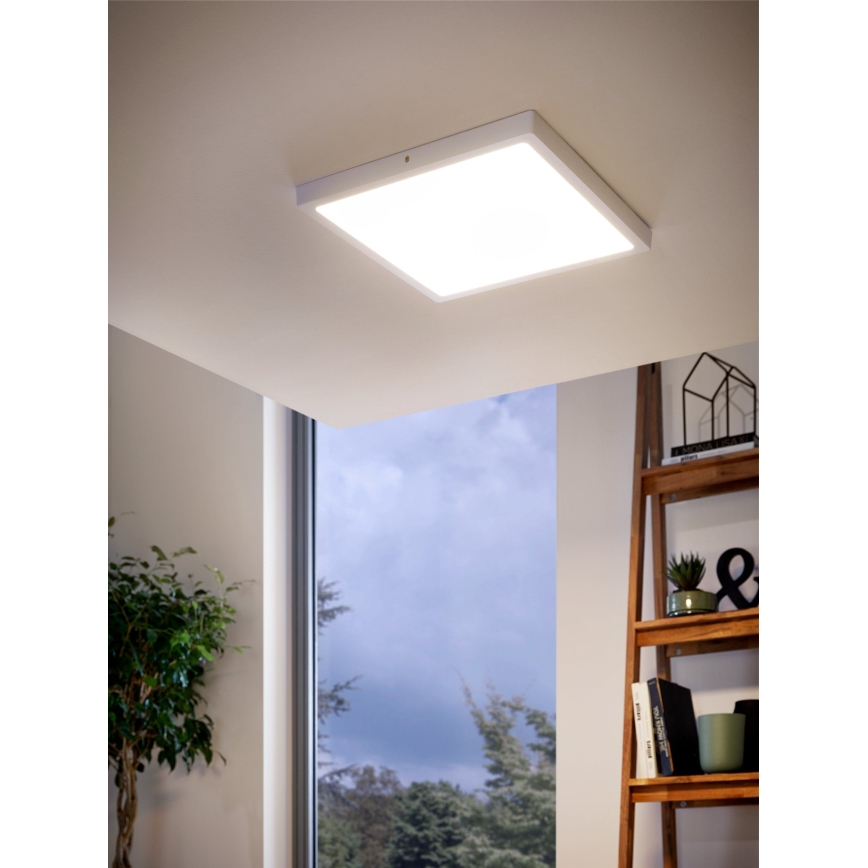 Eglo 97264 - LED Takbelysning FUEVA 1 1xLED/25W/230V vit kantig 2500 lm