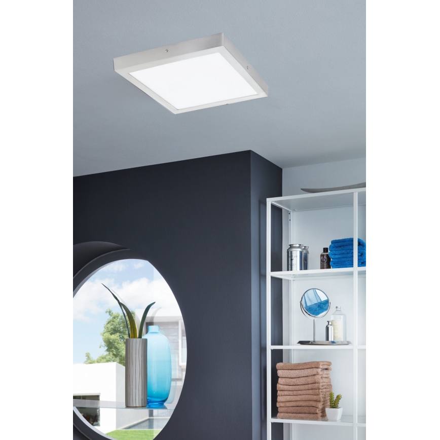 Eglo 97265 - LED Takbelysning FUEVA 1 1xLED/25W/230V silver kantig