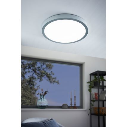 Eglo 97267 - LED Takbelysning FUEVA 1 1xLED/25W/230V silver ROUND 4000K