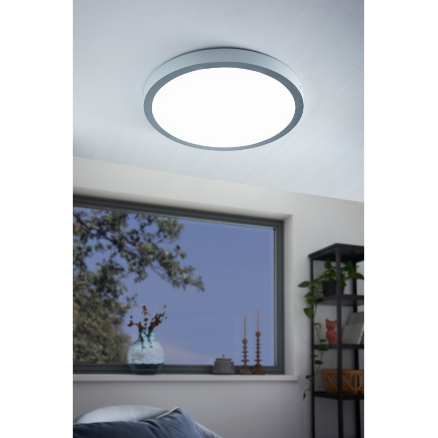 Eglo 97267 - LED Takbelysning FUEVA 1 1xLED/25W/230V silver ROUND 4000K