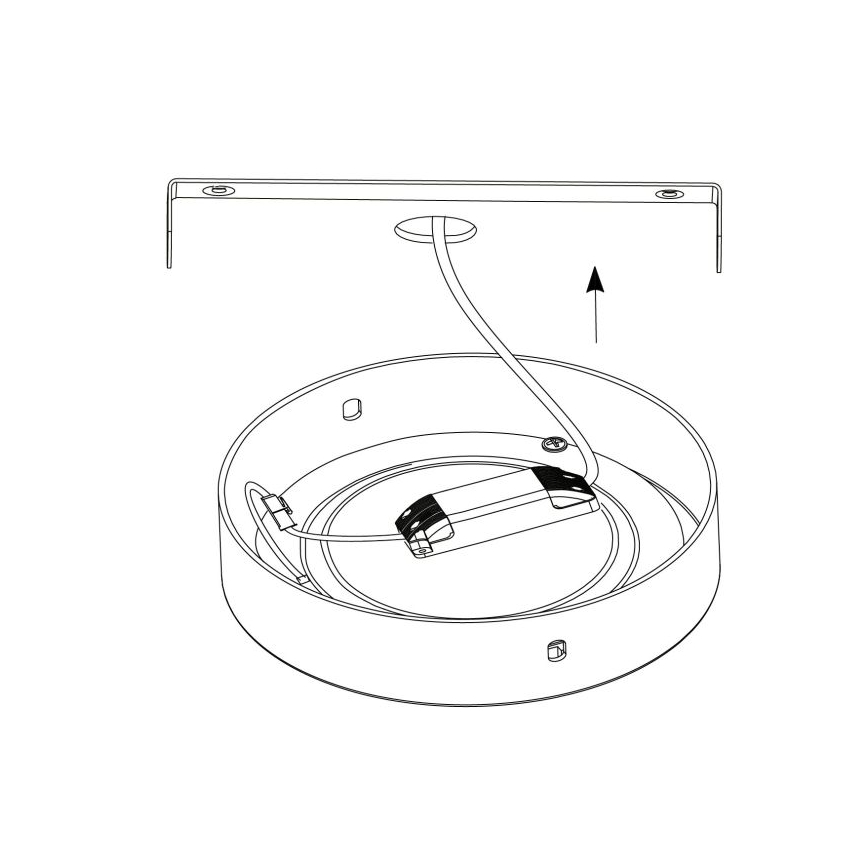 Eglo 97267 - LED Takbelysning FUEVA 1 1xLED/25W/230V silver ROUND 4000K