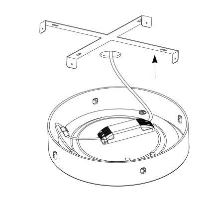 Eglo - Dimbar LED-taklampa 1xLED/25W/230V 3000K Ø 50 cm