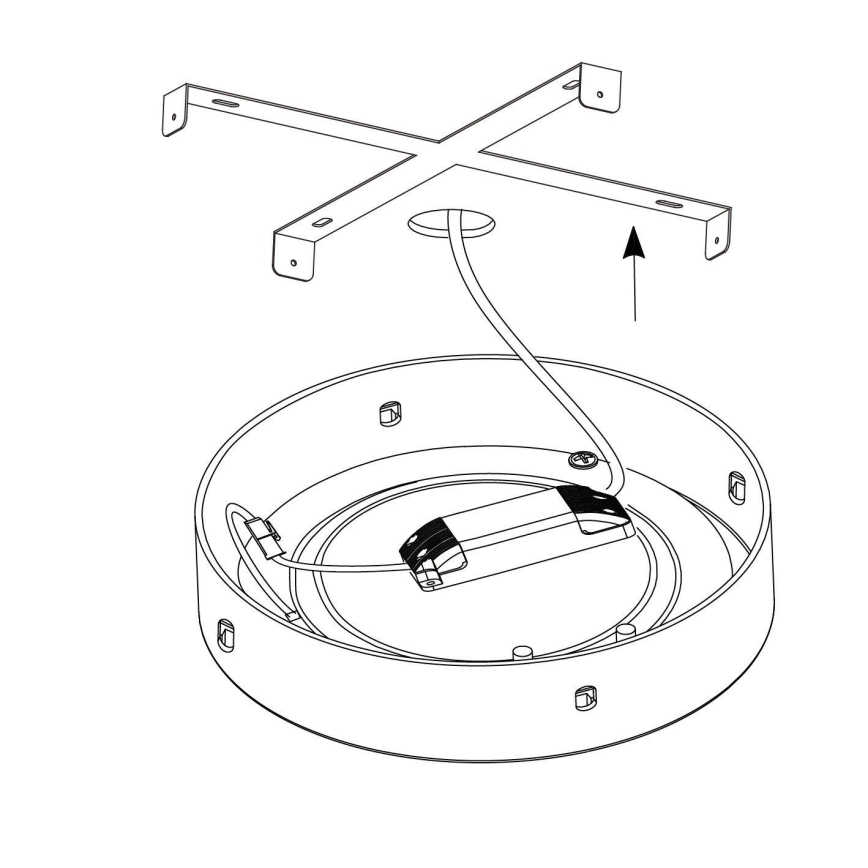 Eglo - Dimbar LED-taklampa 1xLED/25W/230V 3000K Ø 50 cm