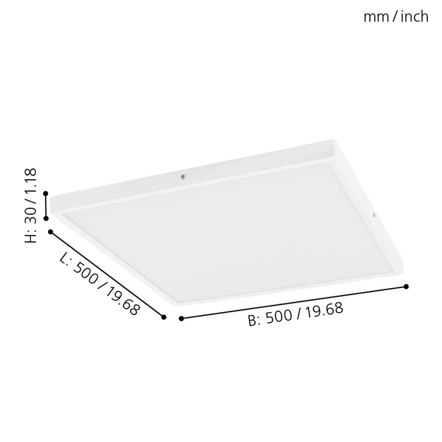 Eglo 97277 - LED Dimbar Takbelysning FUEVA 1 1xLED/25W/230V