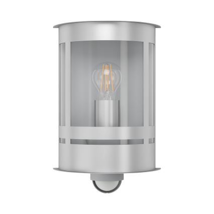 Eglo 97284 - Utomhus Väggbelysning med sensor TRIBANO 1xE27/60W/230V