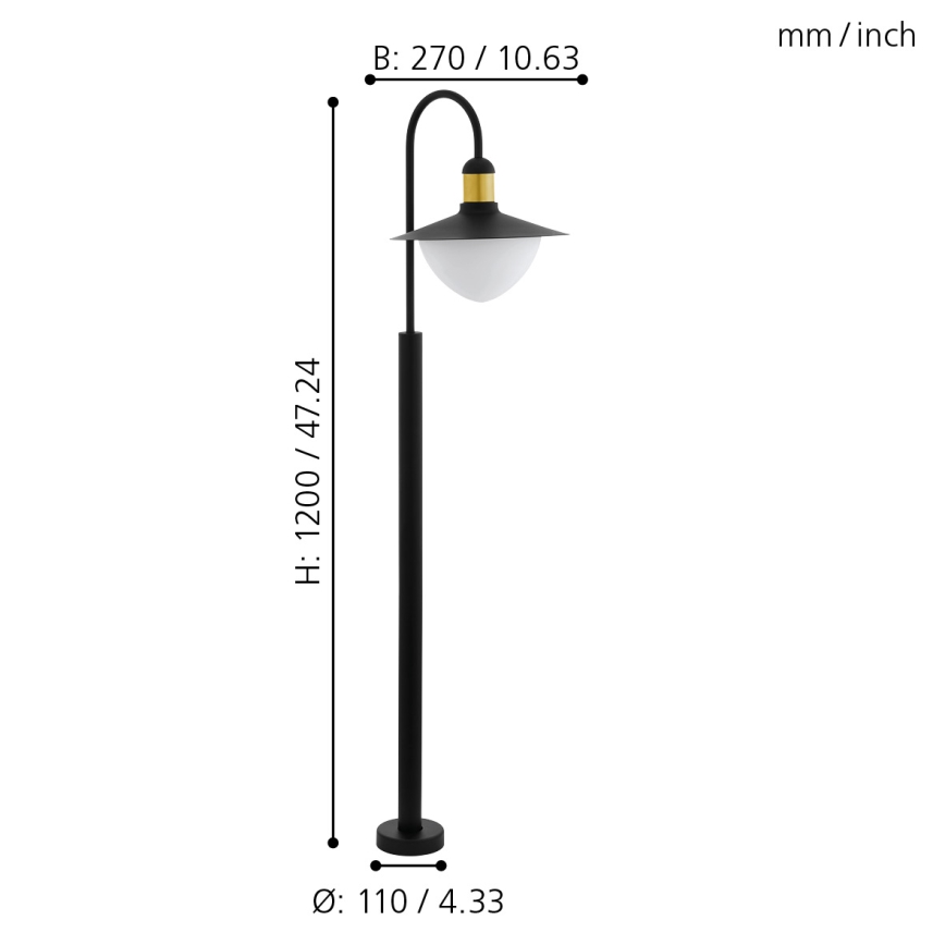 Eglo 97287 - Utomhuslampa SIRMIONE 1xE27/60W/230V