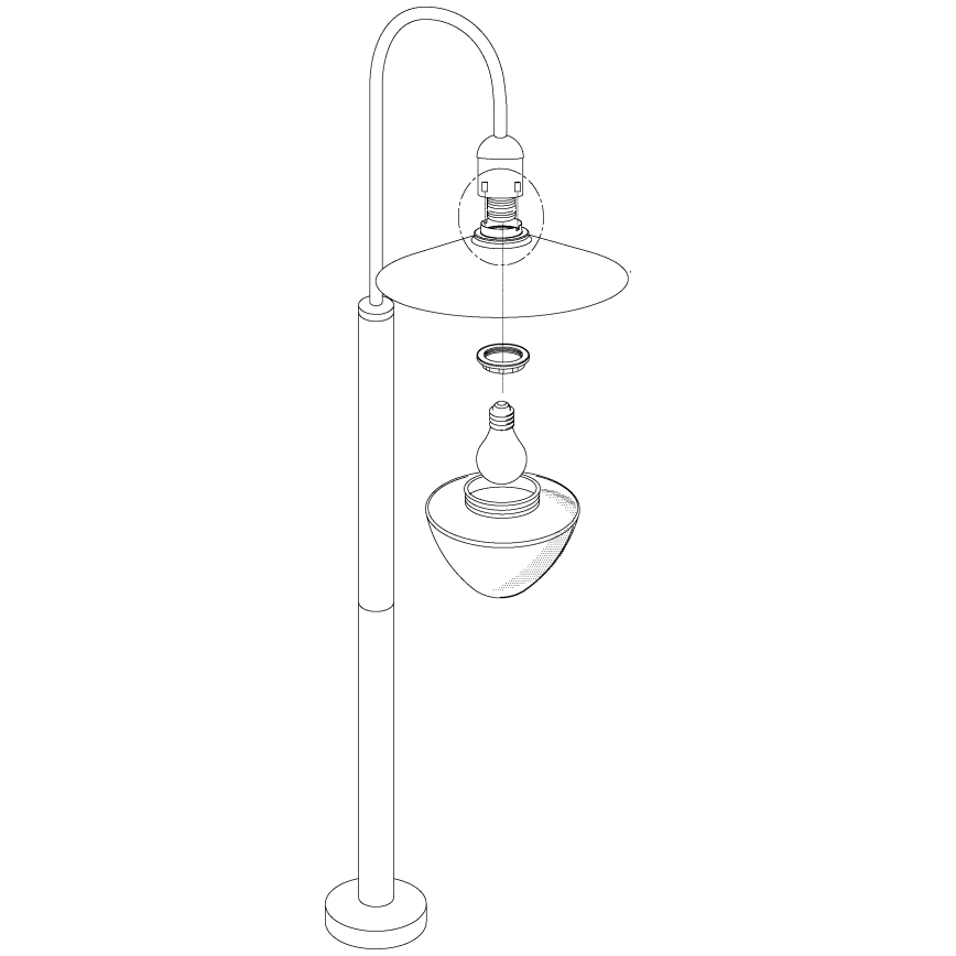 Eglo 97287 - Utomhuslampa SIRMIONE 1xE27/60W/230V
