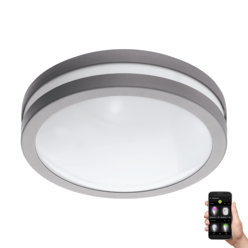 Eglo 97299 - LED Dimbar Badrumsbelysning tak LOCANA-C LED/14W grå
