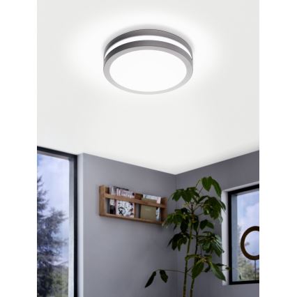 Eglo 97299 - LED Dimbar Badrumsbelysning tak LOCANA-C LED/14W grå
