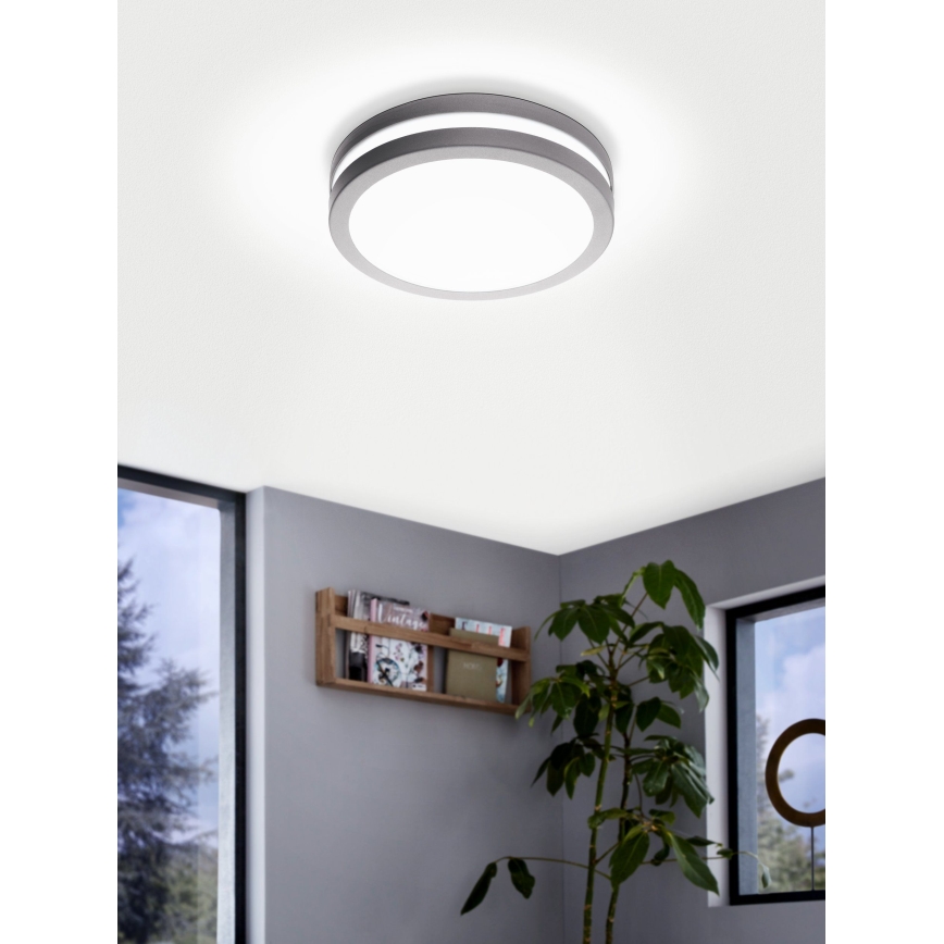 Eglo 97299 - LED Dimbar Badrumsbelysning tak LOCANA-C LED/14W grå