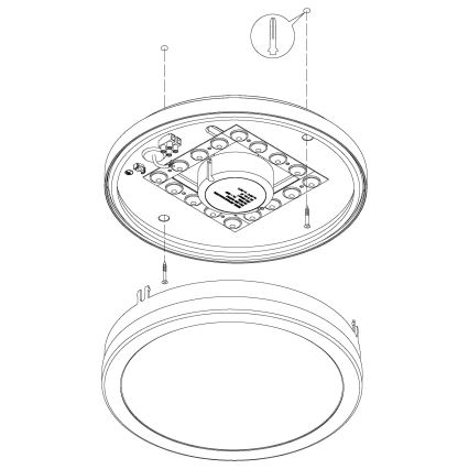 Eglo 97299 - LED Dimbar Badrumsbelysning tak LOCANA-C LED/14W grå