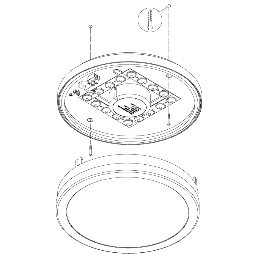 Eglo 97299 - LED Dimbar Badrumsbelysning tak LOCANA-C LED/14W grå
