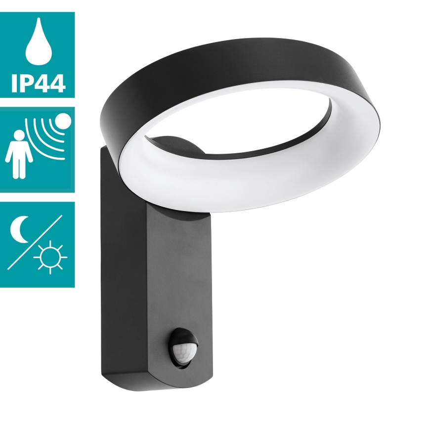 Eglo 97308 - LED Utomhus Väggbelysning med sensor PERNATE LED/11W/230V
