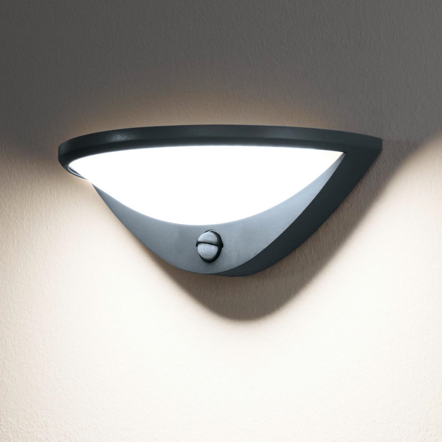 Eglo 97312 - LED Utomhus vägglampa med sensor BELCREDA LED/9,3W/230V IP44