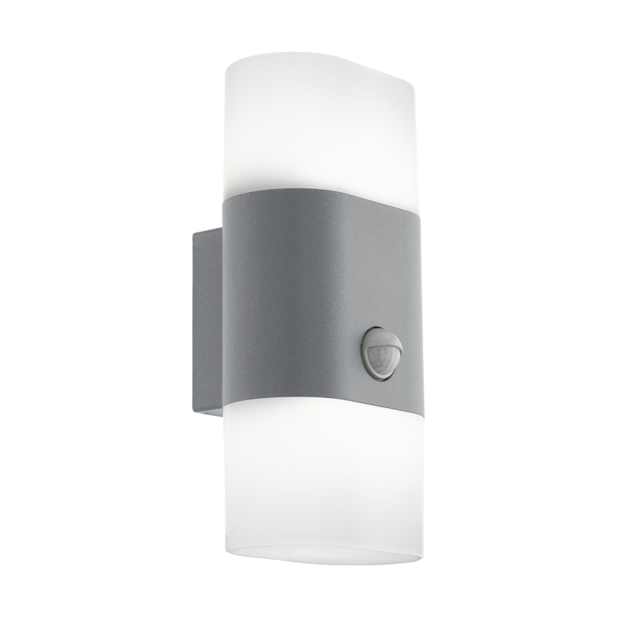 Eglo 97313 - LED Utomhus Väggbelysning med sensor FAVRIA 1 2xLED/5,5W/230V