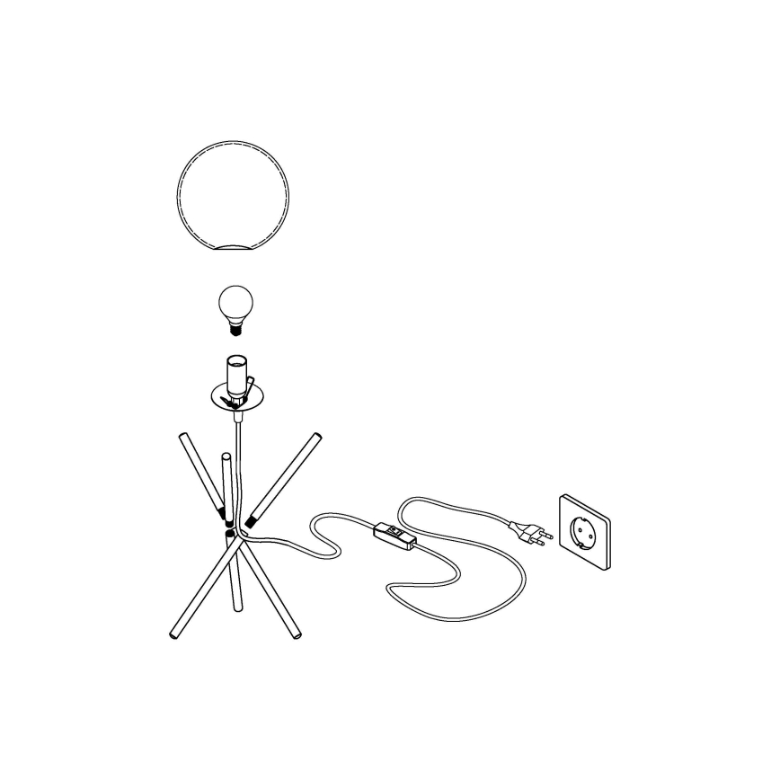 Eglo 97333 - Bordslampa CASTELLATO 1xE14/28W/230V