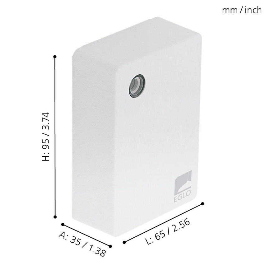 Eglo 97418 - Skymning Strömbrytare DETECT ME 5 2-1000 lux vit IP44