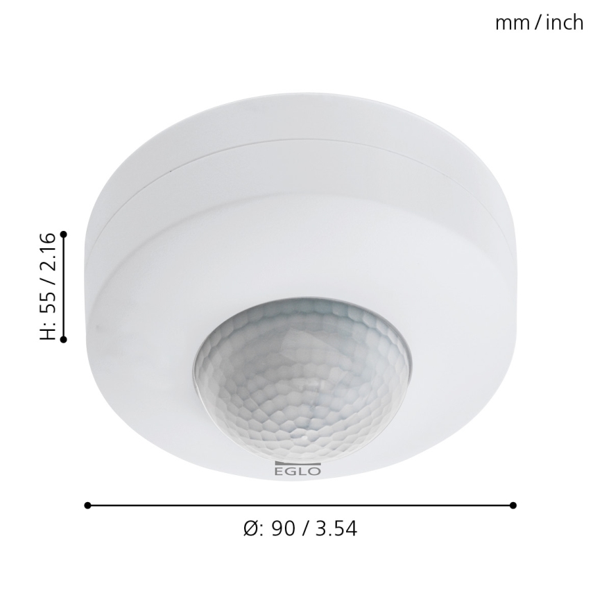 Eglo 97421 - rörelsesensor DETECT ME 6 12 m vit IP44