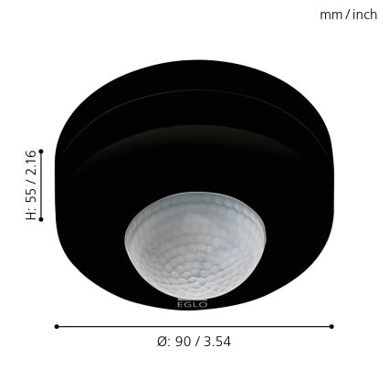 Eglo 97422 - rörelsesensor DETECT ME 6 12 m svart IP44