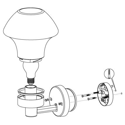 Eglo 97446 - LED Dimbar Utomhusbelysning VERLUCCA-C 1xE27/9W/230V IP44