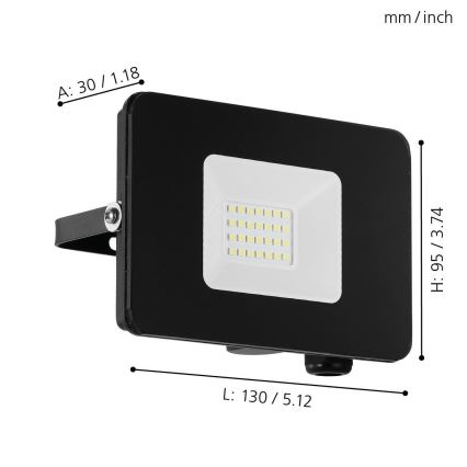 Eglo 97456 - LED spotlight FAEDO 3 LED/20W/230V