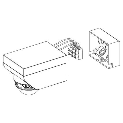 Eglo - Utomhuslampa med rörelsesensor 12 m vit IP44