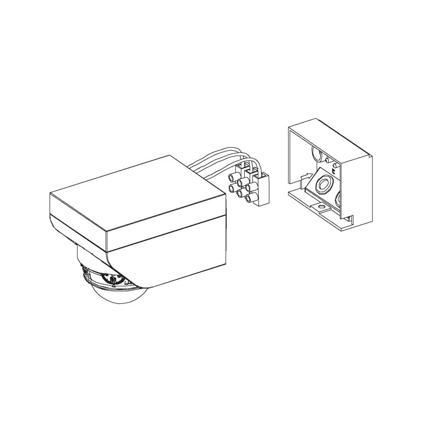 Eglo - Utomhuslampa med rörelsesensor 12 m vit IP44