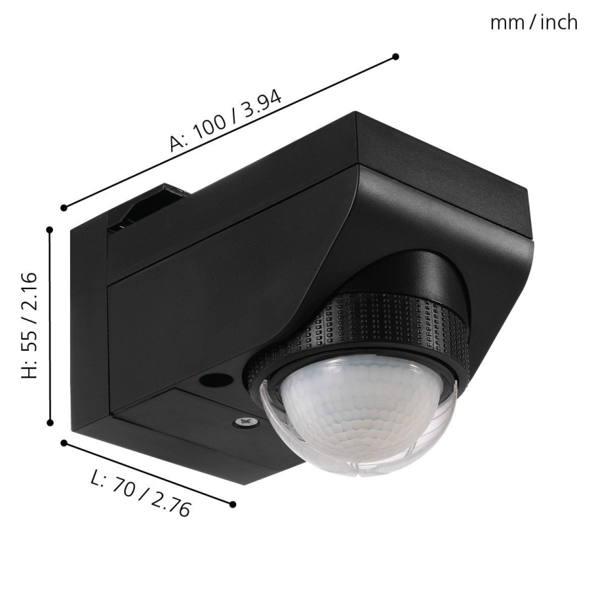 Eglo 97467 - rörelsesensor DETECT ME 4 12 m svart IP44
