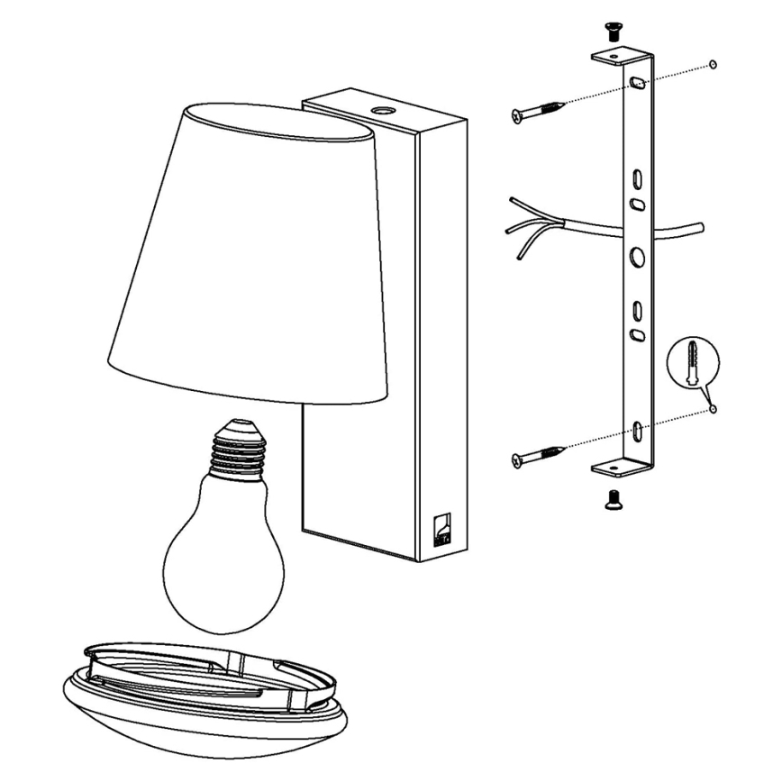 Eglo 97482 - LED Dimbar utomhus Väggbelysning CALDIERO-C 1xE27/9W/230V
