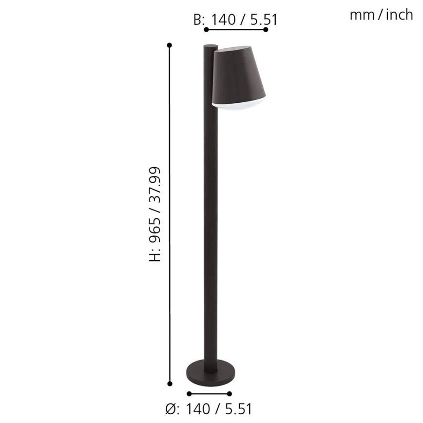 Eglo - LED RGB Ljusreglerad utomhus lampa CALDIERO-C 1xE27/9W/230V antracit IP44