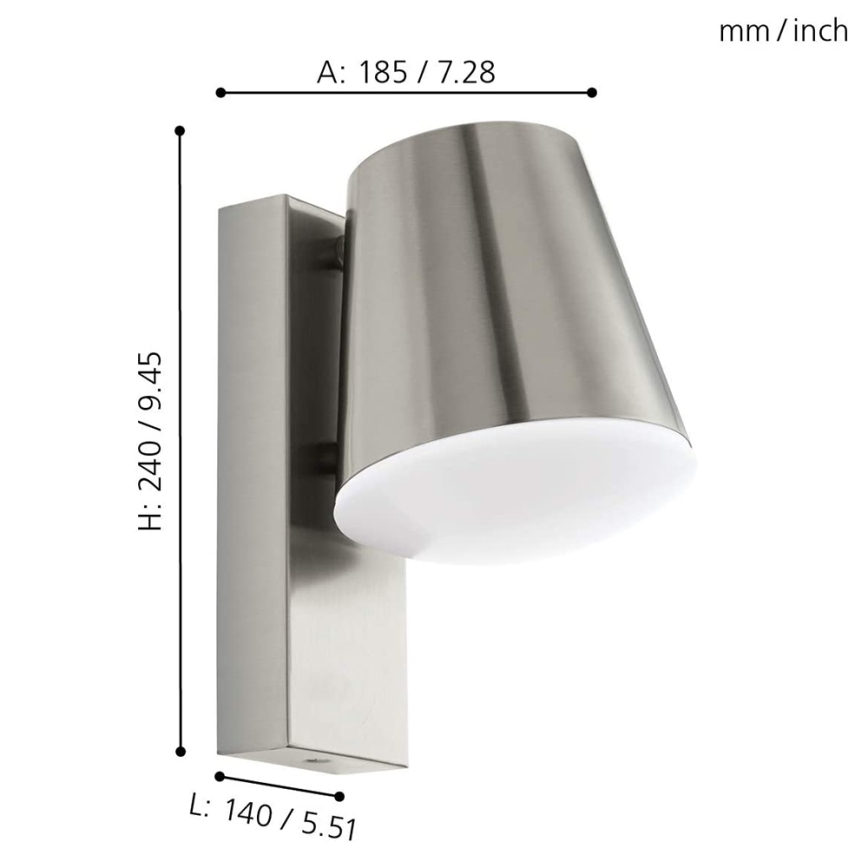 Eglo 97484 - LED Dimbar utomhus Väggbelysning CALDIERO-C 1xE27/9W/230V