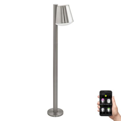 Eglo - LED RGB Dimbar Utomhuslampa CALDIERO-C 1xE27/9W/230V matt krom
