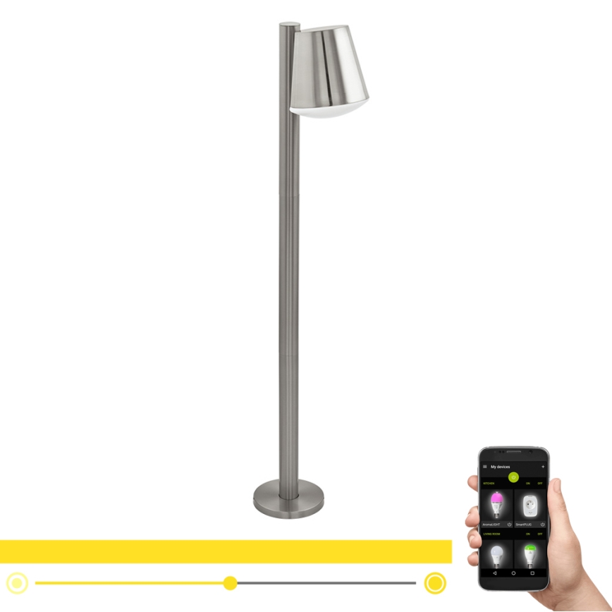 Eglo - LED RGB Dimbar Utomhuslampa CALDIERO-C 1xE27/9W/230V matt krom
