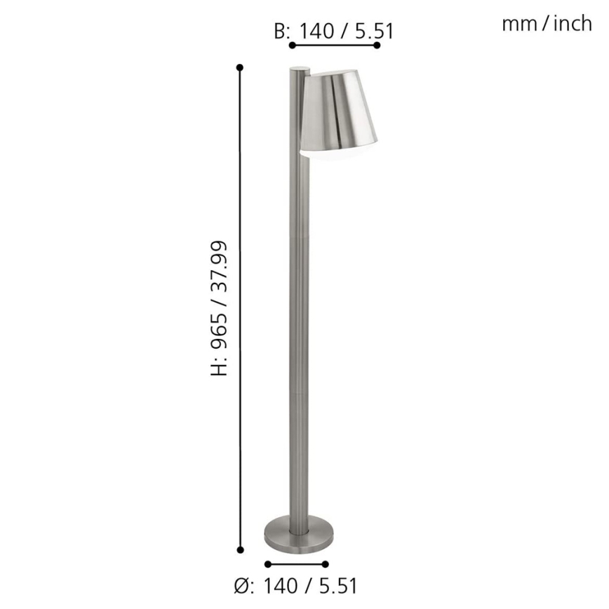 Eglo - LED RGB Dimbar Utomhuslampa CALDIERO-C 1xE27/9W/230V matt krom