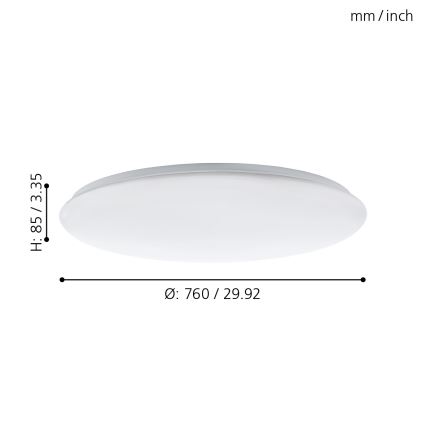 Eglo 97527 - LED Dimbar Takbelysning GIRON LED/60W/230V