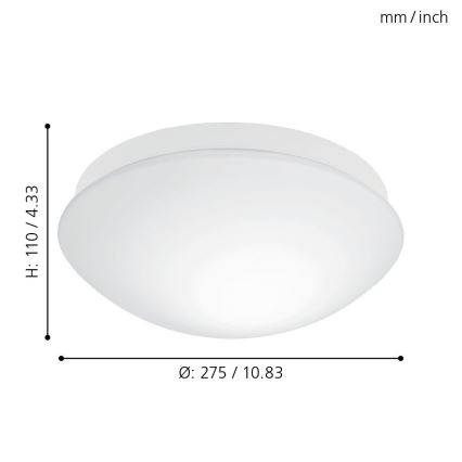 Eglo 97531 - Badrumsbelysning med sensor BARI-M 1xE27/20W/230V