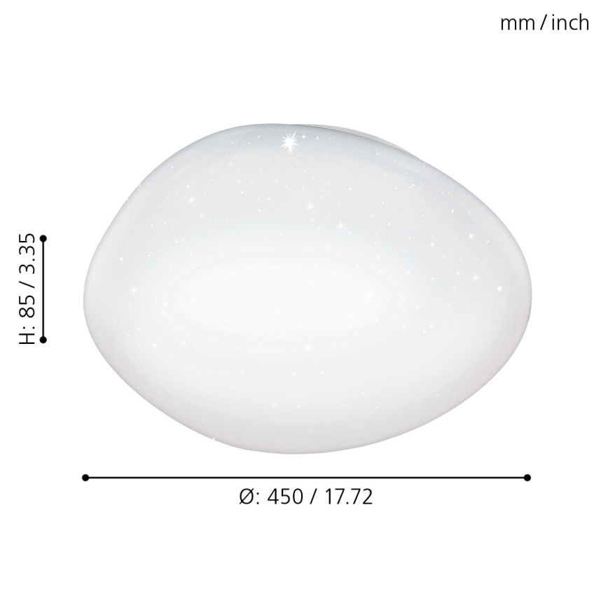 Eglo 97577 - LED Dimbar Takbelysning med Fjärrkontroll  SILERAS LED/21W/230V