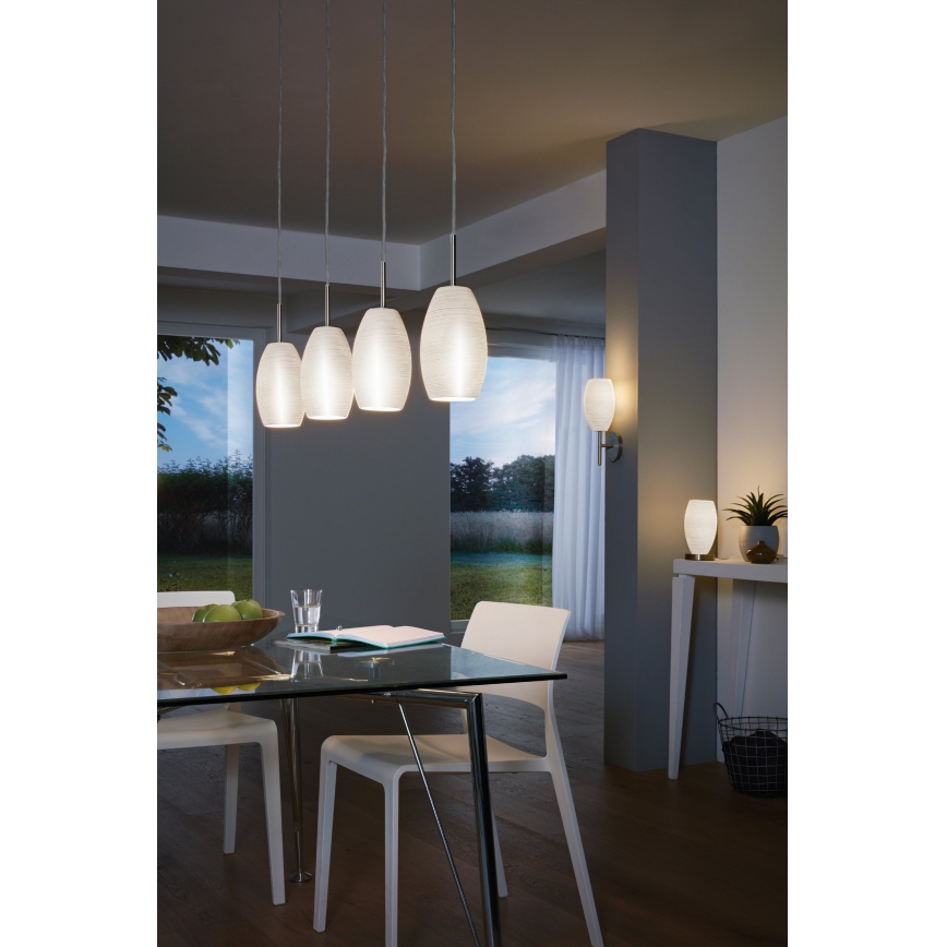 Eglo 97587 - Ljuskrona med snöre BATISTA 3 4xE27/40W/230V