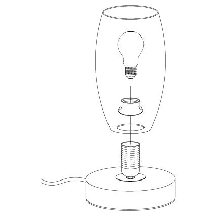 Eglo 97589 - Bordslampa BATISTA 3 1xE27/40W/230V