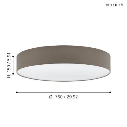 Eglo 97616 - Takbelysning PASTERI 5xE27/60W/230V 76 cm