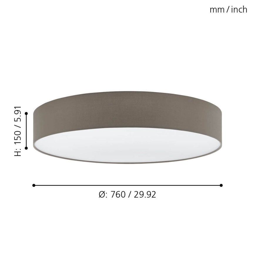 Eglo 97616 - Takbelysning PASTERI 5xE27/60W/230V 76 cm