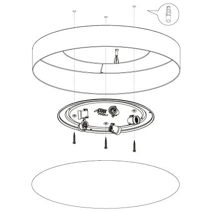 Eglo 97616 - Takbelysning PASTERI 5xE27/60W/230V 76 cm