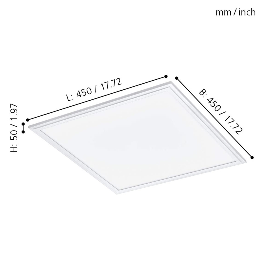 Eglo - LED RGB Ljusreglerad belysning SALOBRENA-C 1xLED/24W/230V + fjärrkontroll