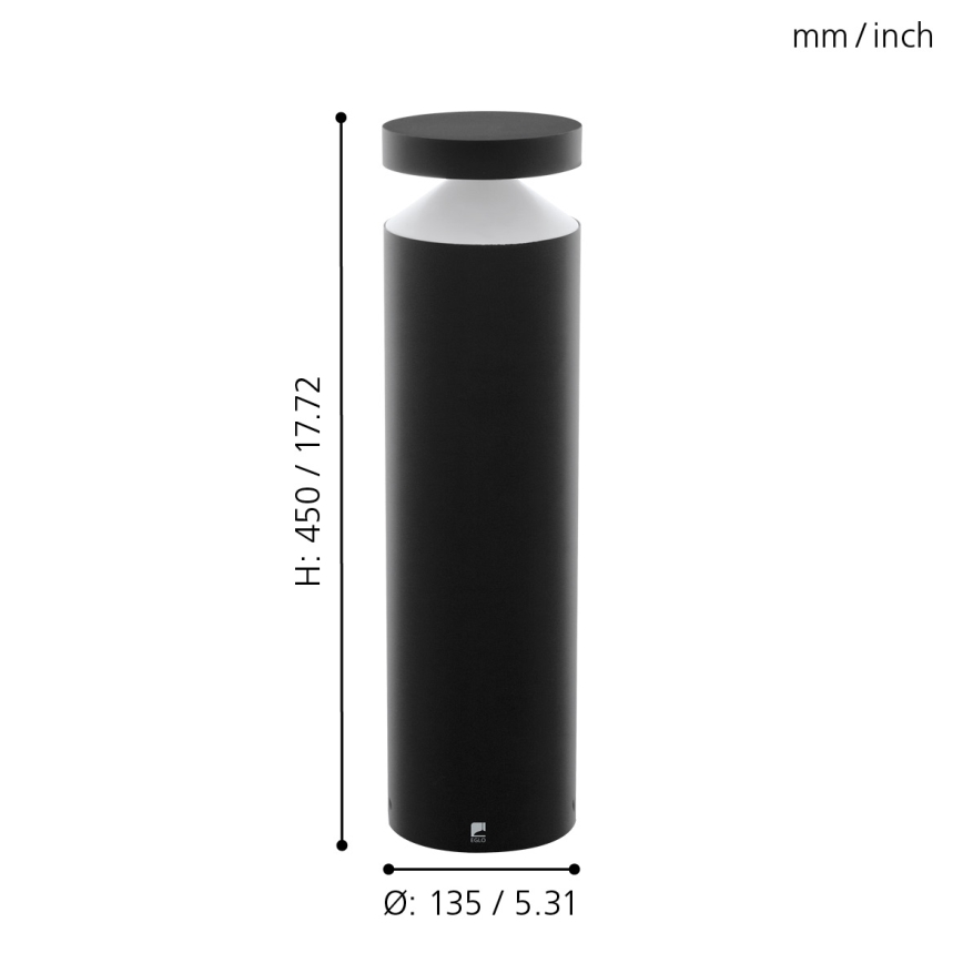 Eglo 97632 - Utomhus LED-lampa MELZO LED/11W/230V svart 450 mm