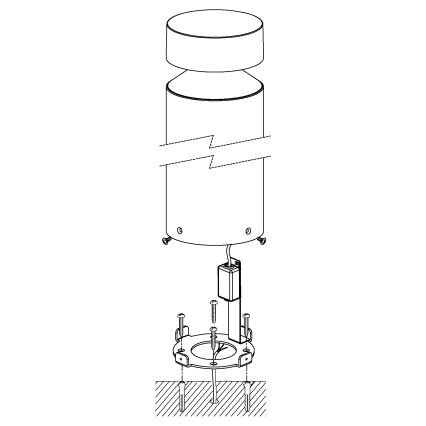 Eglo 97632 - Utomhus LED-lampa MELZO LED/11W/230V svart 450 mm