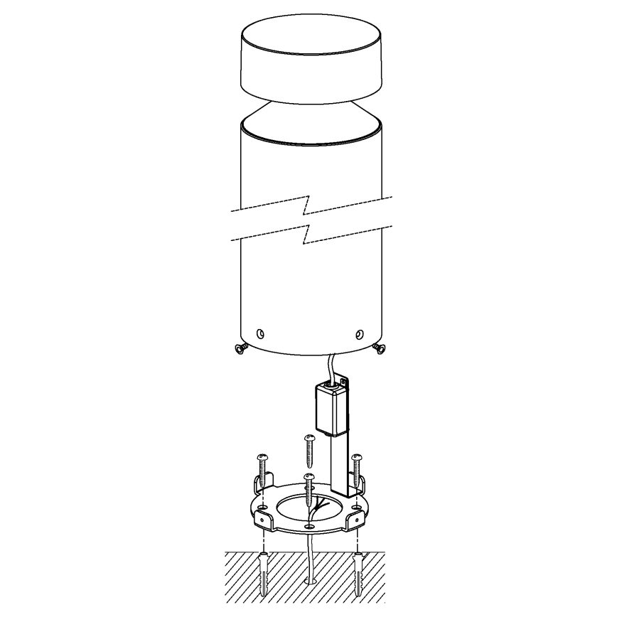 Eglo 97632 - Utomhus LED-lampa MELZO LED/11W/230V svart 450 mm