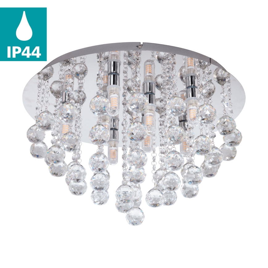 Eglo 97699 - LED Kristall Badrumsbelysning ALMONTE  8xG9/3W/230V IP44