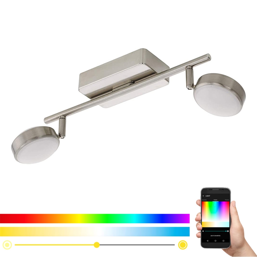 Eglo 97715 - LED RGB Dimbar spotlight CORROPOLI-C 2xLED/5W/230V
