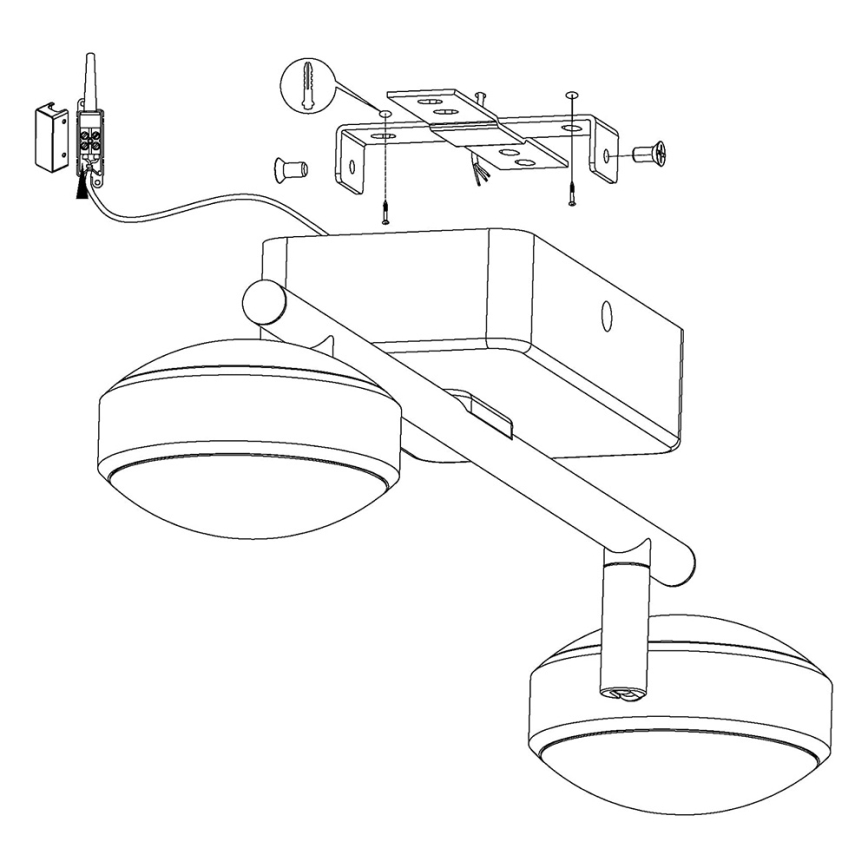 Eglo 97715 - LED RGB Dimbar spotlight CORROPOLI-C 2xLED/5W/230V