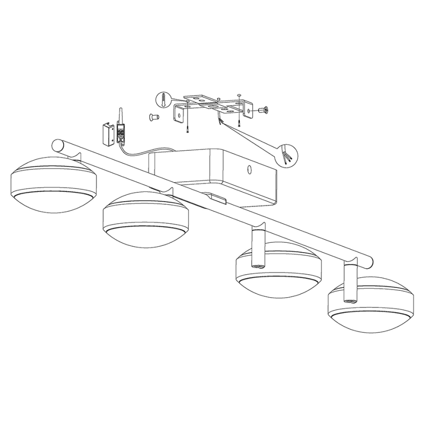 Eglo - LED RGB Dimbar spotlight CORROPOLI-C 4xLED/5W/230V